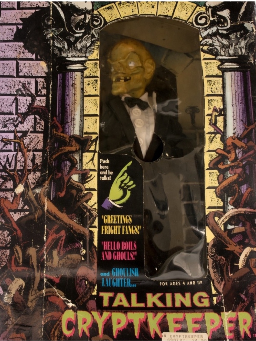 Vintage 1993 Tales From The Crypt Cryptkeeper Talking Doll 12” Ace Novelty